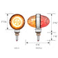 GG- 75198: Clear Lens - Amber/Red LED 3" Watermelon Double Face High Power LED Pedestal Light