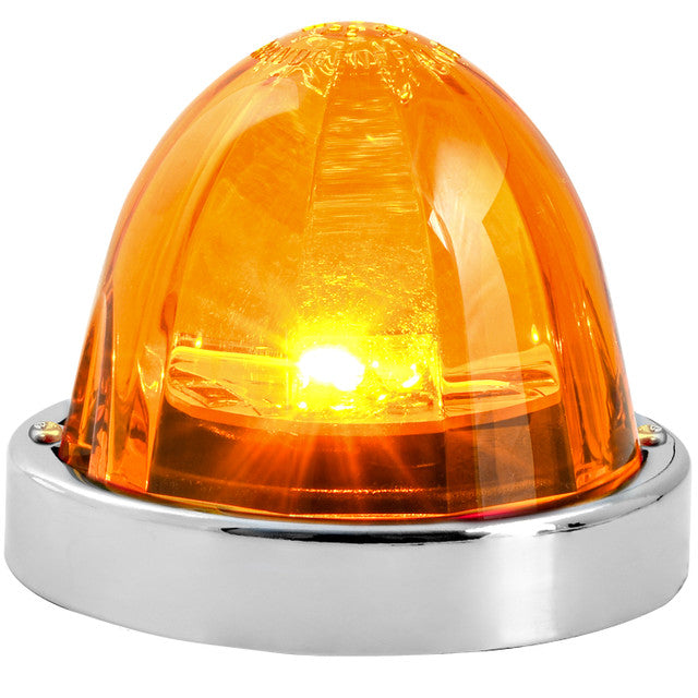 GG - 81610 : Amber Lens/Amber LED - Polycarbonate lens Super Star Watermelon Surface Mount LED Sealed Light
