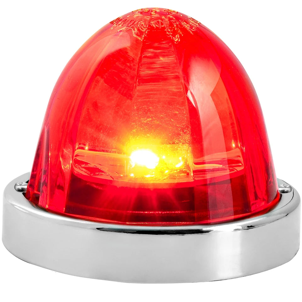 GG - 81612: Red Lens/Red LED - Polycarbonate Lens Super Star Watermelon Surface Mount LED Sealed Light