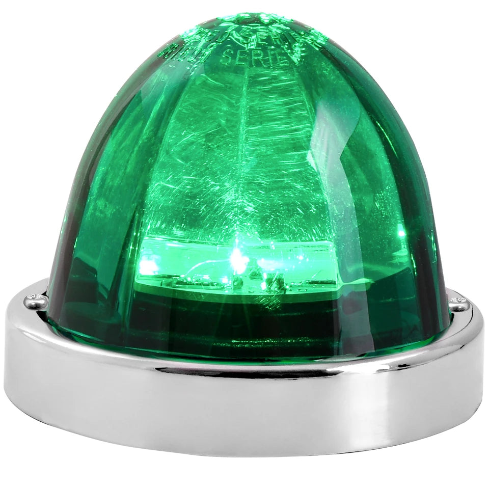 GG - 81617: Green Lens/Green LED - Polycarbonate Lens Super Star Watermelon Surface Mount LED Sealed Light
