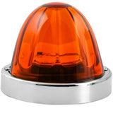 Grand General - 81650 : Dark Amber Lens/Amber LED - Glass Lens Super Star Watermelon Surface Mount LED Sealed Light With Bezel
