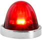 GG - 81652: Red Lens/Red LED - Glass Lens Super Star Watermelon Surface Mount LED Sealed Light With Bezel