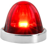 Grand General - 81652 : Red Lens/Red LED - Glass Lens Super Star Watermelon Surface Mount LED Sealed Light With Bezel