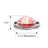 GRAND GENERAL - 81662 : Red Lens/Red LED Mini Super Star Watermelon LED Sealed Light with Stainless Steel Bezel
