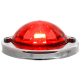 GRAND GENERAL - 81662 : Red Lens/Red LED Mini Super Star Watermelon LED Sealed Light with Stainless Steel Bezel