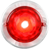 GRAND GENERAL - 81662 : Red Lens/Red LED Mini Super Star Watermelon LED Sealed Light with Stainless Steel Bezel