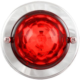 GRAND GENERAL - 81662 : Red Lens/Red LED Mini Super Star Watermelon LED Sealed Light with Stainless Steel Bezel