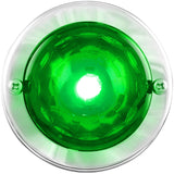 GRAND GENERAL - 81667 : Green Lens/Green LED - Mini Super Star Watermelon LED Sealed Light with Stainless Steel Bezel