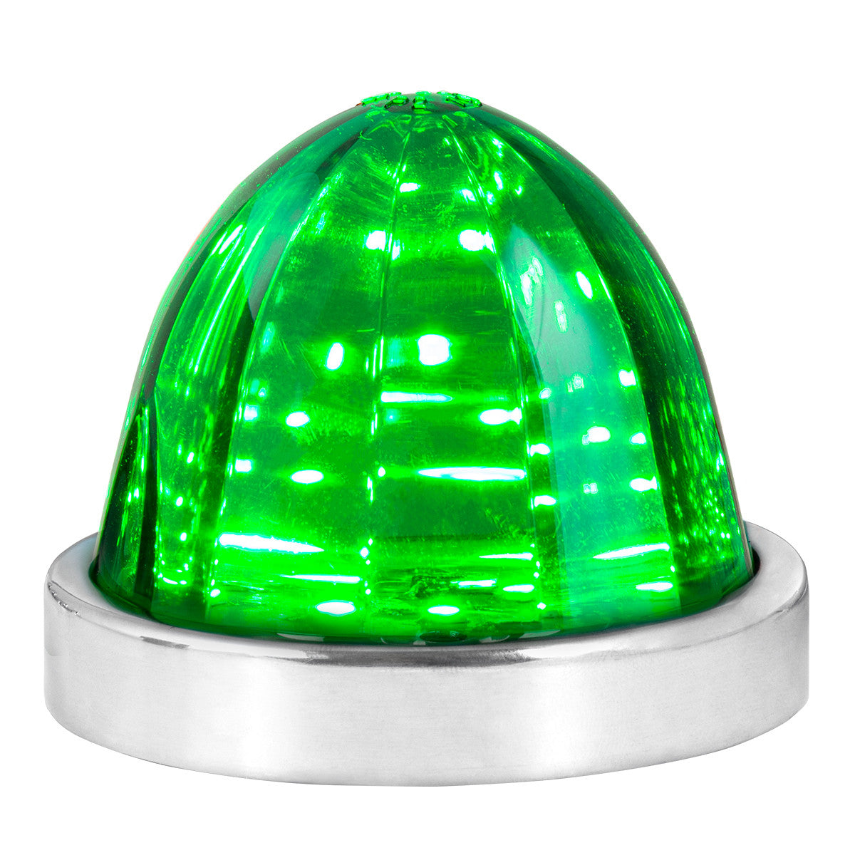 GRAND GENERAL - 81946 : Classic Green LED/Green Lens - Polycarbonate lens Watermelon Surface Mount LED Light