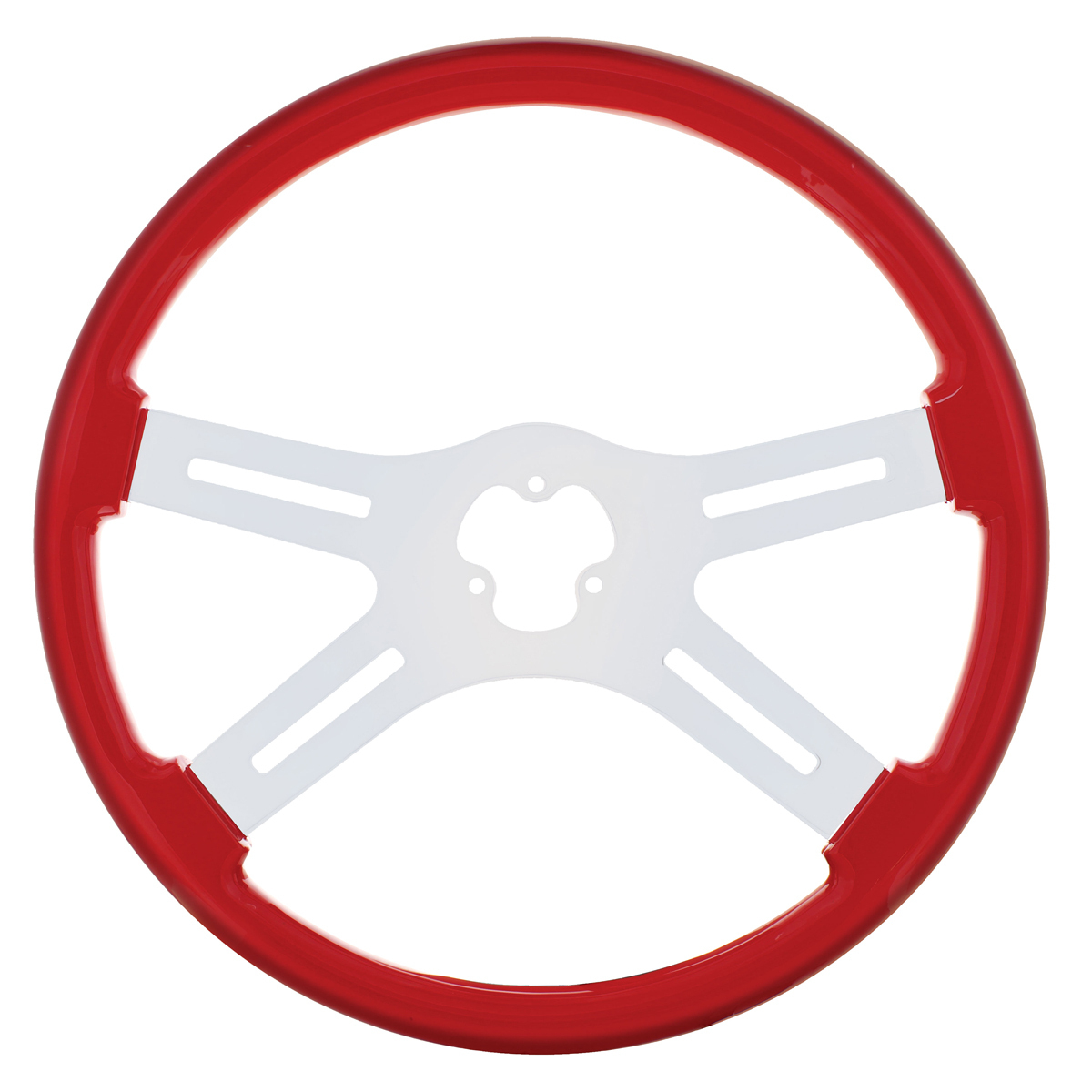 UP - 88225 - 18" Color 4 Spoke Steering Wheel - Indigo Red