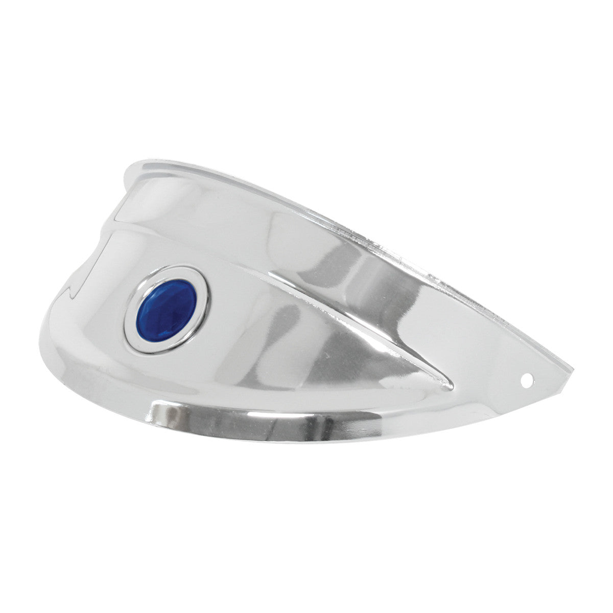 GG- 92472 : 7" Chrome Headlight Visor With BLUE Dot