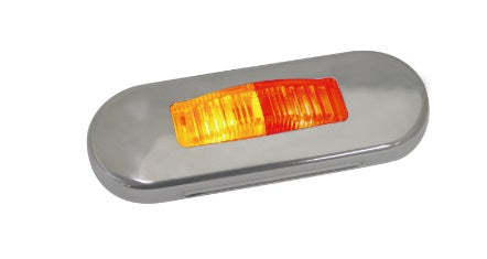 AACC - Clear Lens Amber/Red LED with Stainless Steel Housing