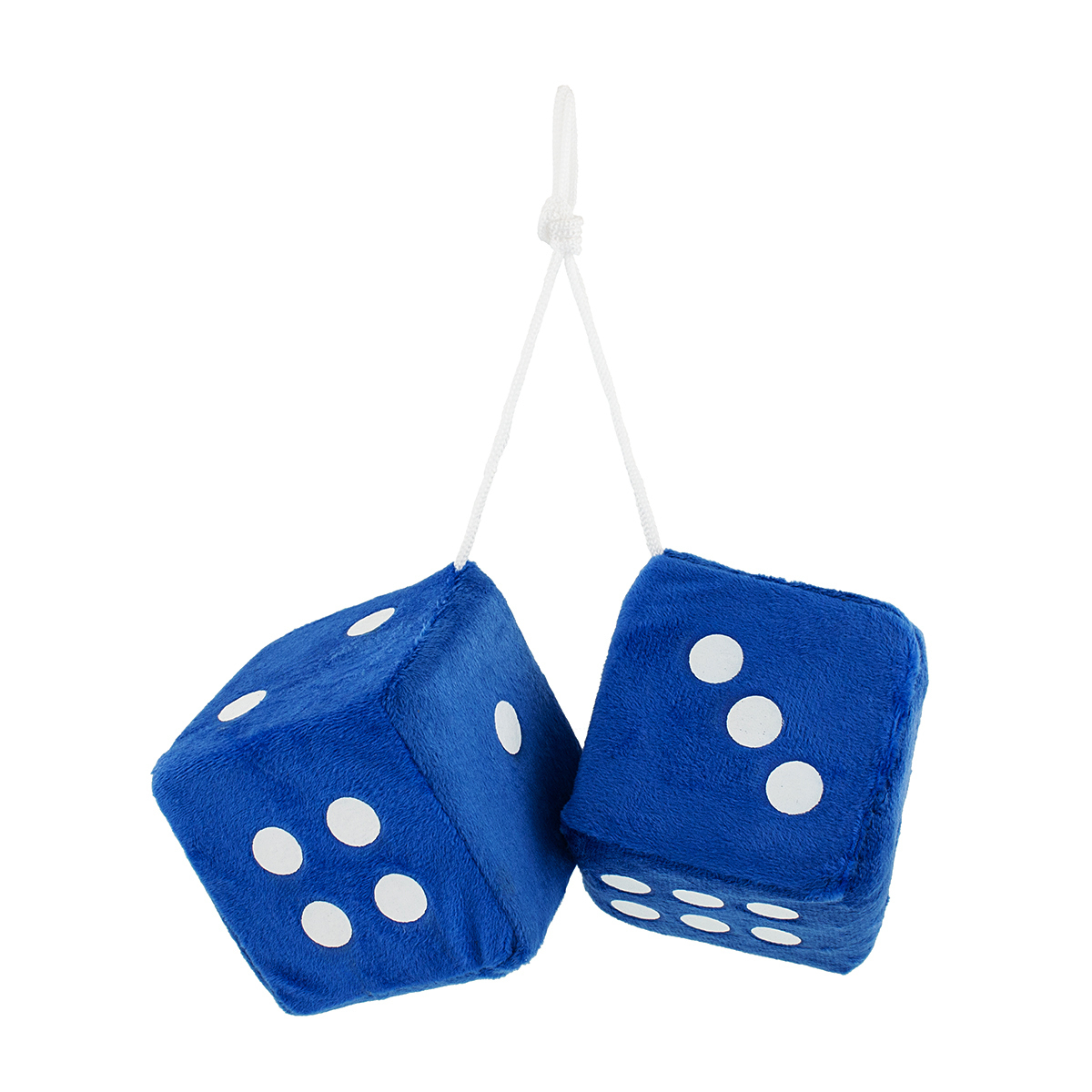 UP - C5038B - 3" X 3" Classic Fuzzy Dice, Blue (Pair)