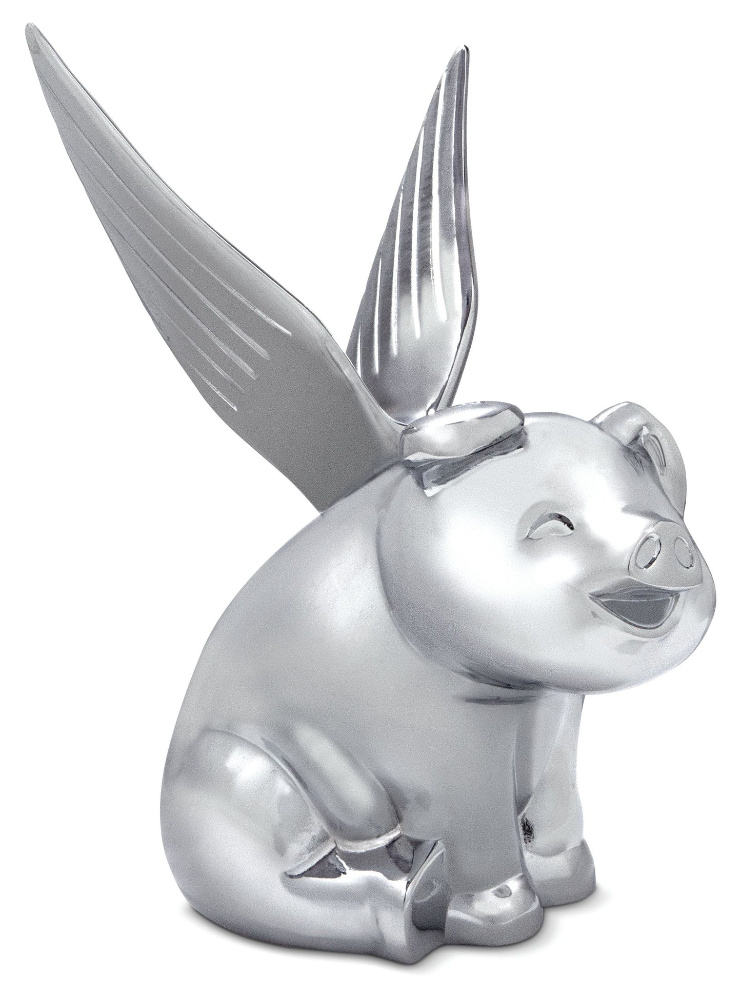 NTP - Chrome Flying Pig Hood Ornament