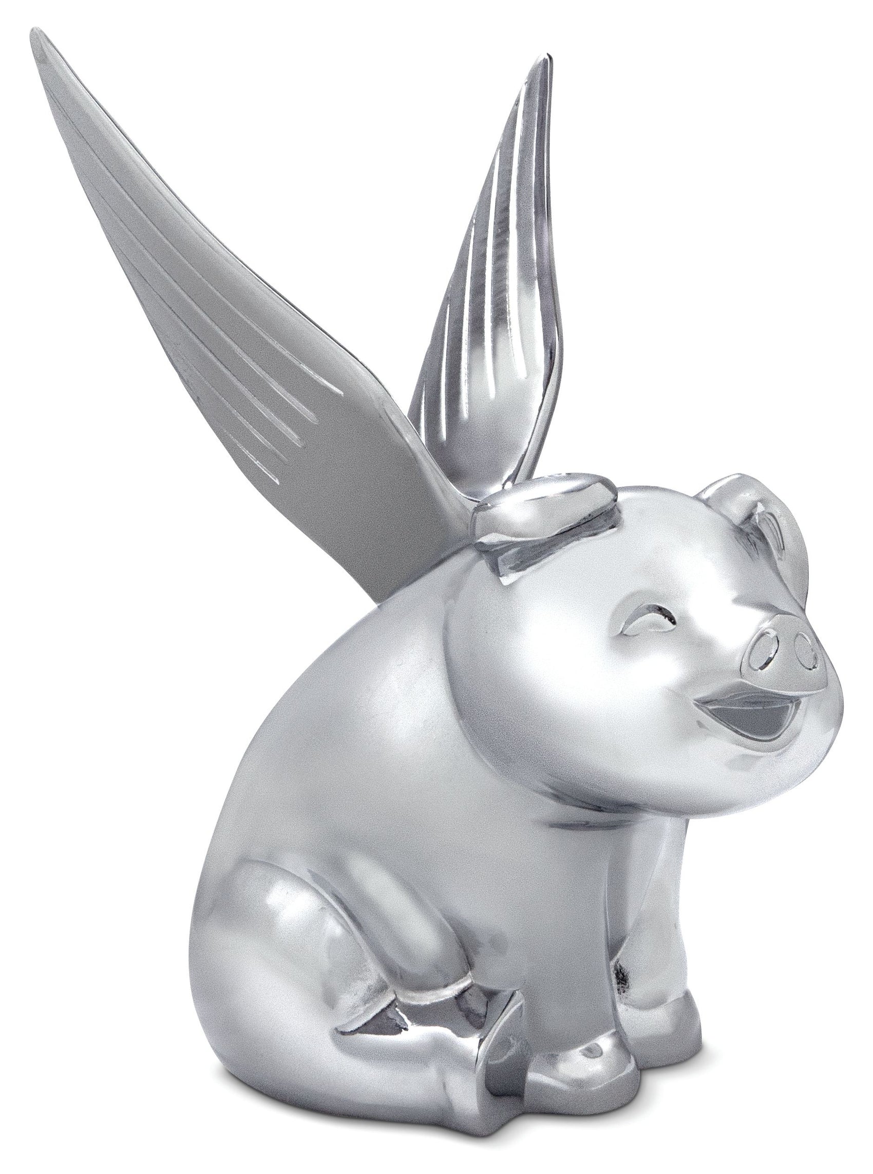 NTP - Chrome Flying Pig Hood Ornament