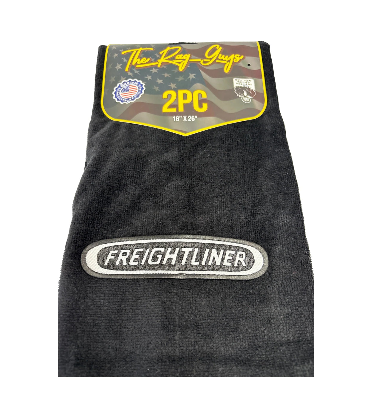 The Rag Guys - FLBK-B1: Freightliner Logo Black Rags 2pc