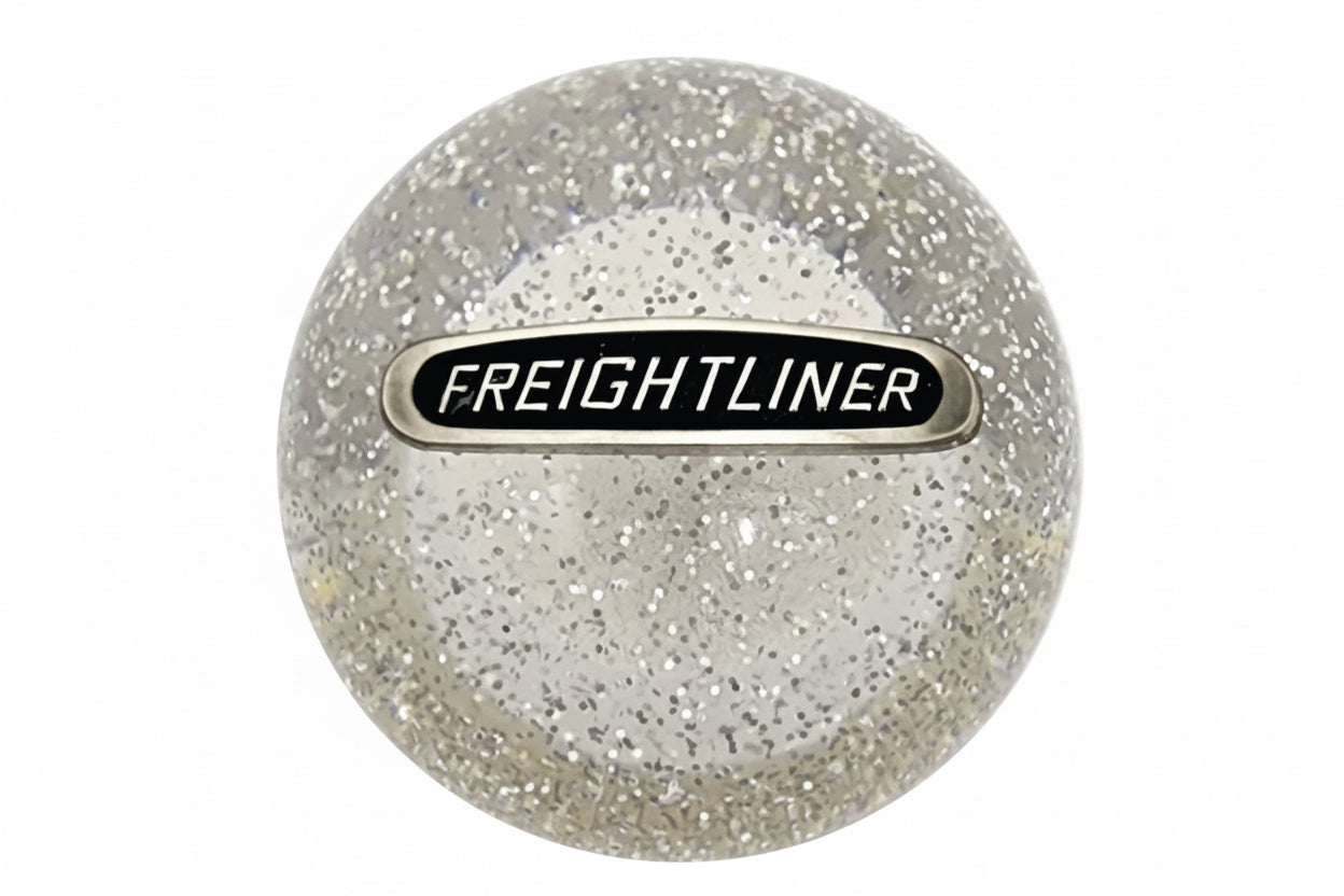 SHKN-FL-S: Silver Glitter Freightliner W/BK Logo