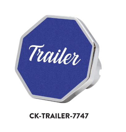 CK-TRAILER-7747: Blue Octagon Trailer Knob