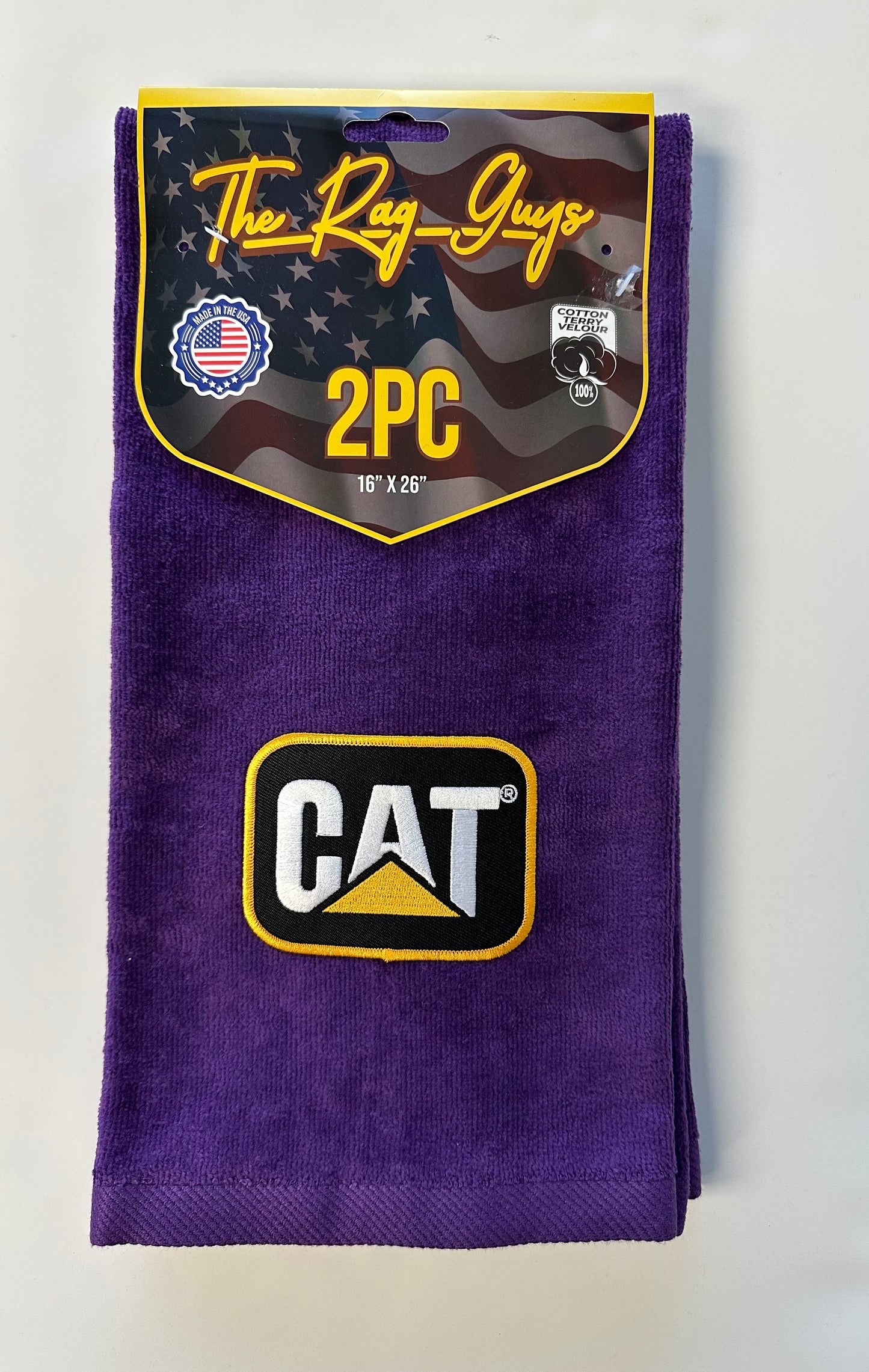 The Rag Guys - CAPU-B1 - CAT Logo Purple Door/Towels - Set of 2