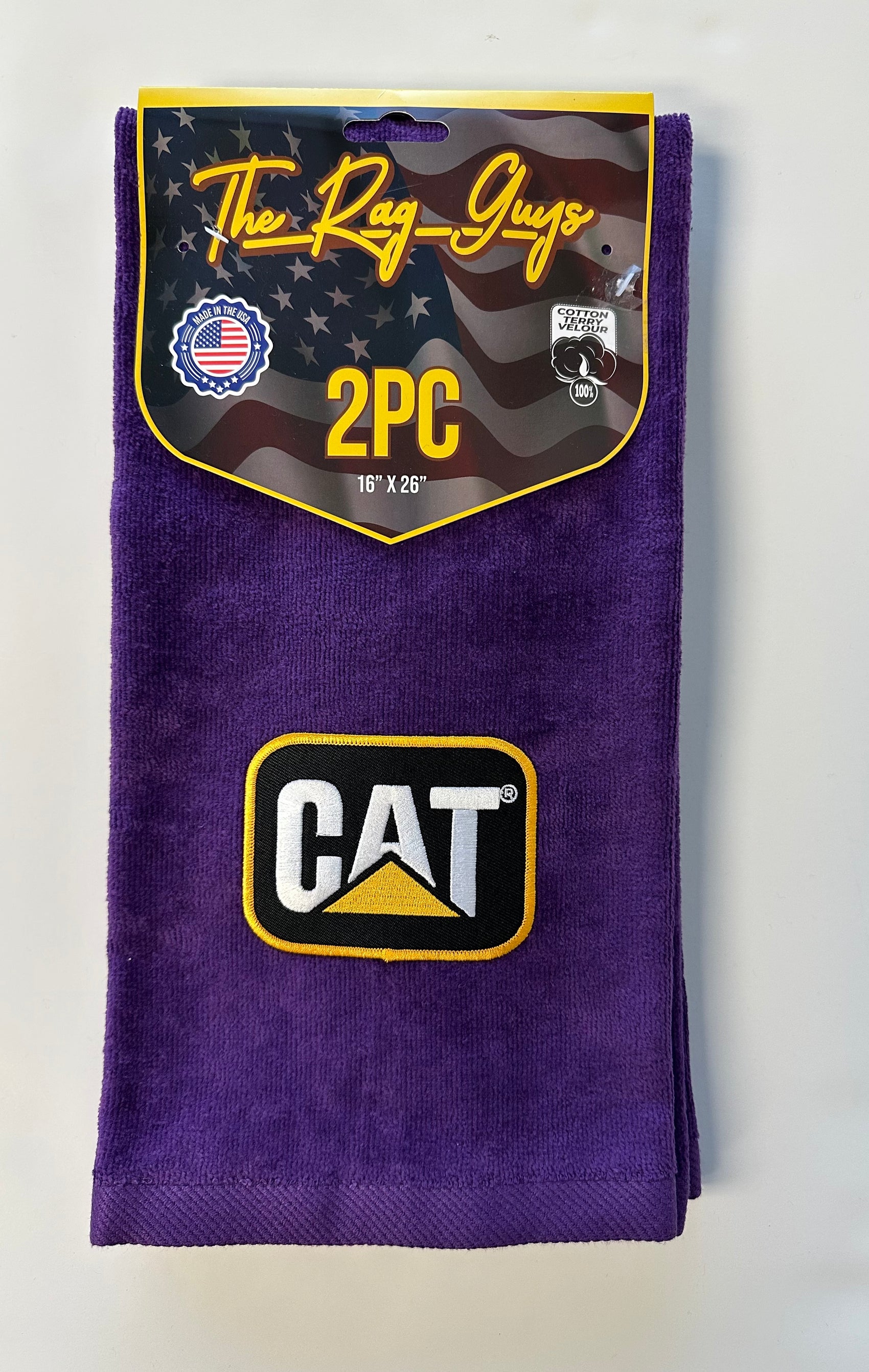 The Rag Guys - CAPU-B1 - CAT Logo Purple Door/Towels - Set of 2