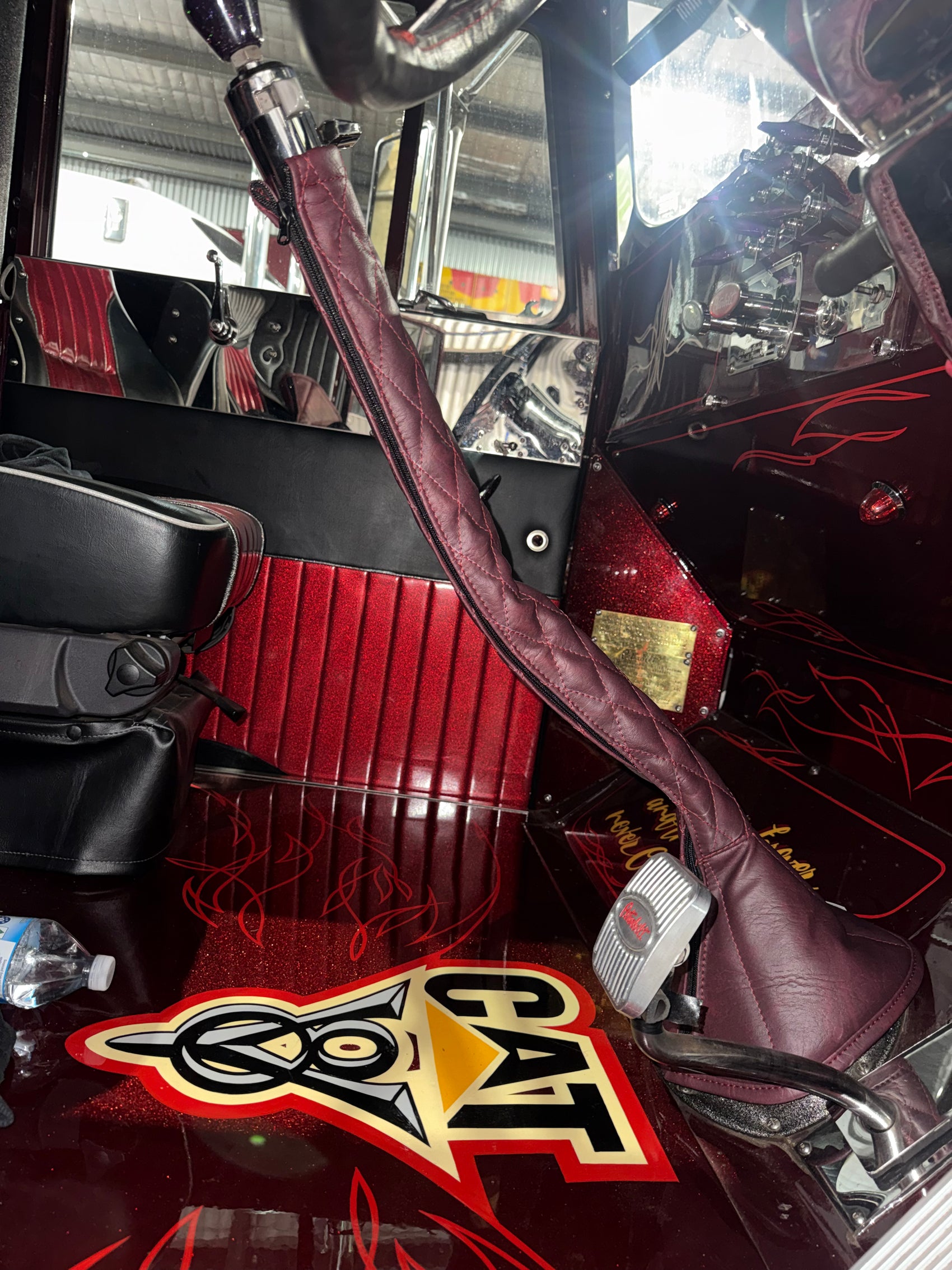 AACC - 30" Ox Blood  QUILTED Gear Shift Boot Cover