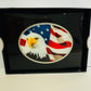 CK-BO-BE-USA : Oval Belt Buckle Eagle Logo US Flag