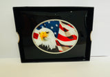 CK-BO-BE-USA : Oval Belt Buckle Eagle Logo US Flag