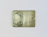 CK-BR-K2-7747 : Rectangular Belt Buckle KW Text Logo  Blue 647