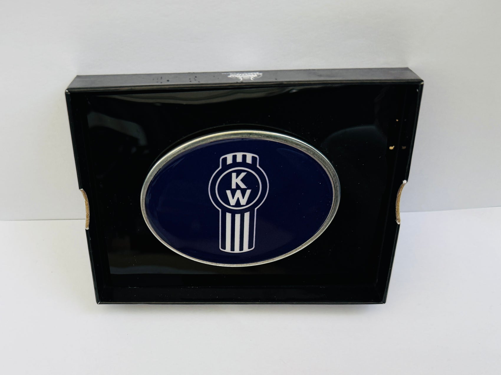 CK-BO-K-7747 : Oval Belt Buckle KW Logo Blue