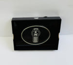 CK-BO-K-5778 : Oval Belt Buckle KW Logo Metallic Black  195