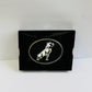 CK-BO-M2-5778 : Oval Belt Buckle Mack Bulldog Logo Metallic Black