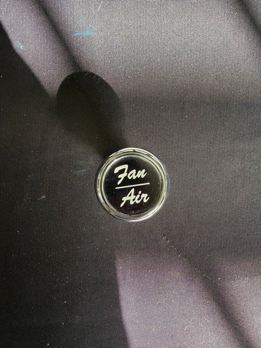 UNITED PACIFIC - 23391 : Fan / Air Glossy Knob - Screw Mount w Black Sticker