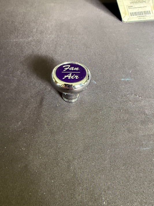 UNITED PACIFIC  - 23394 : Fan / Air Glossy Knob - Screw Mount w Purple Sticker