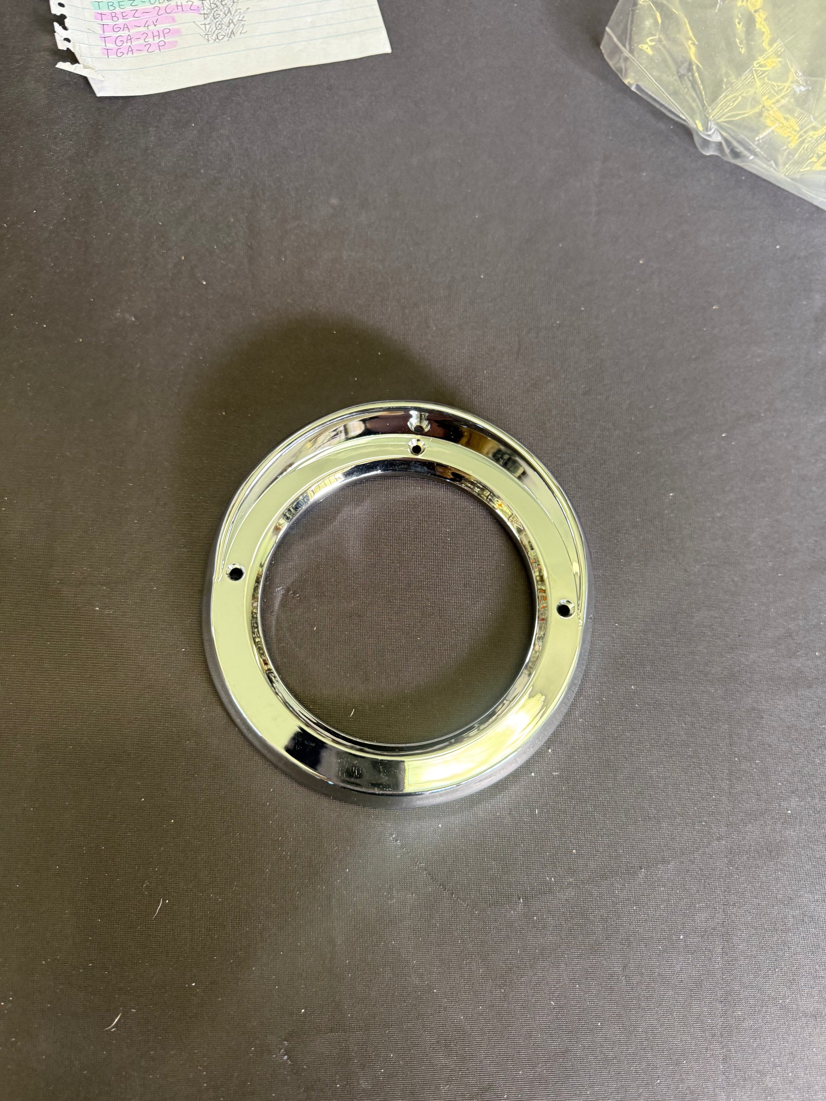 TBEZ-4CH2 : 4" Chrome plastic Bezel with Visor