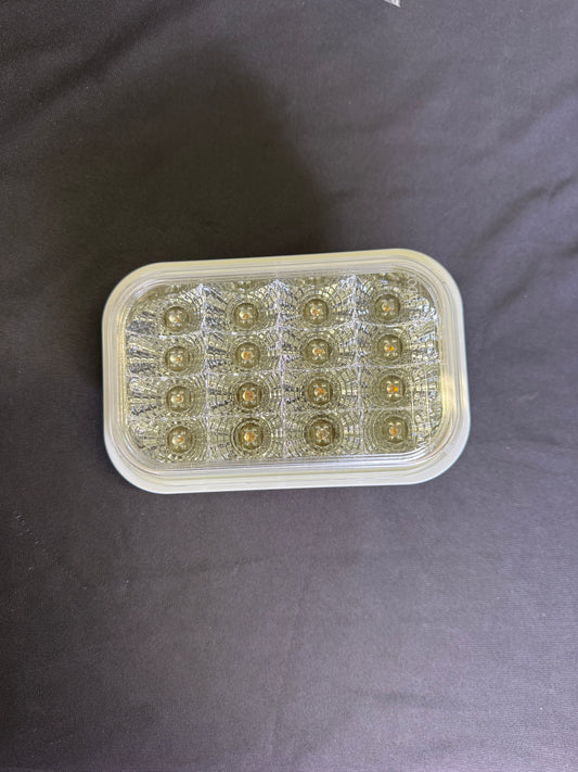UNITED PACIFIC - 39461 : 16 LED Rectangular Reflector - Amber LED / Clear Lens