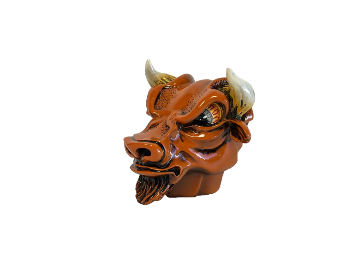GS-BUT1: Brown Bull Head Gear Shift Knob