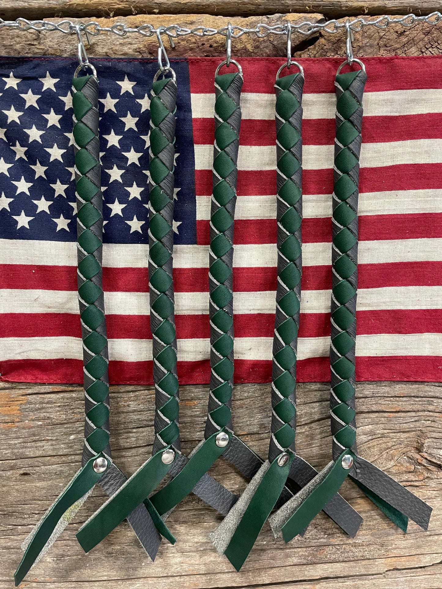 HH - Green / Grey Leather Horn Honker