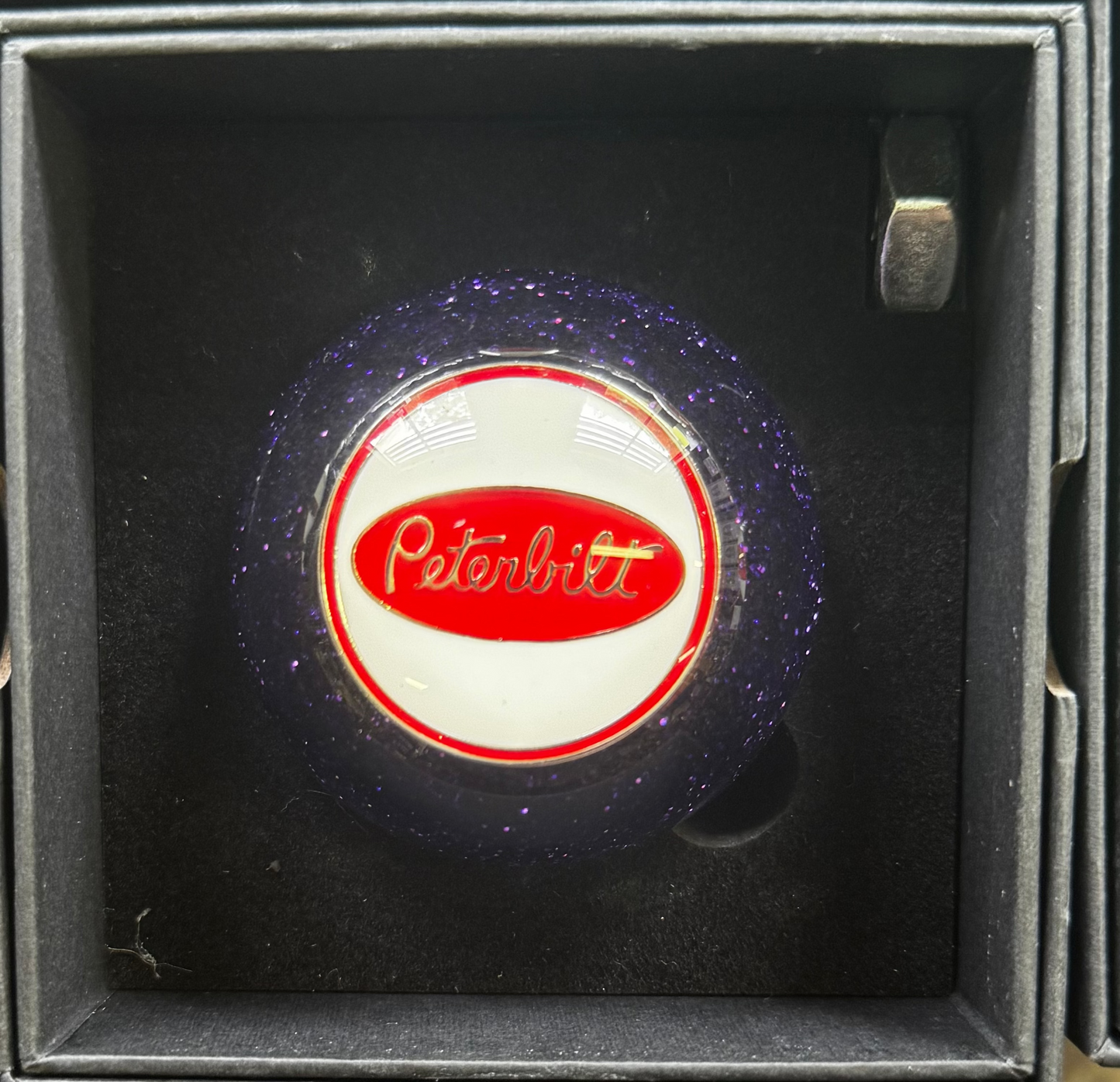 SALE - Purple Glitter / White Face Gear Shift Knob