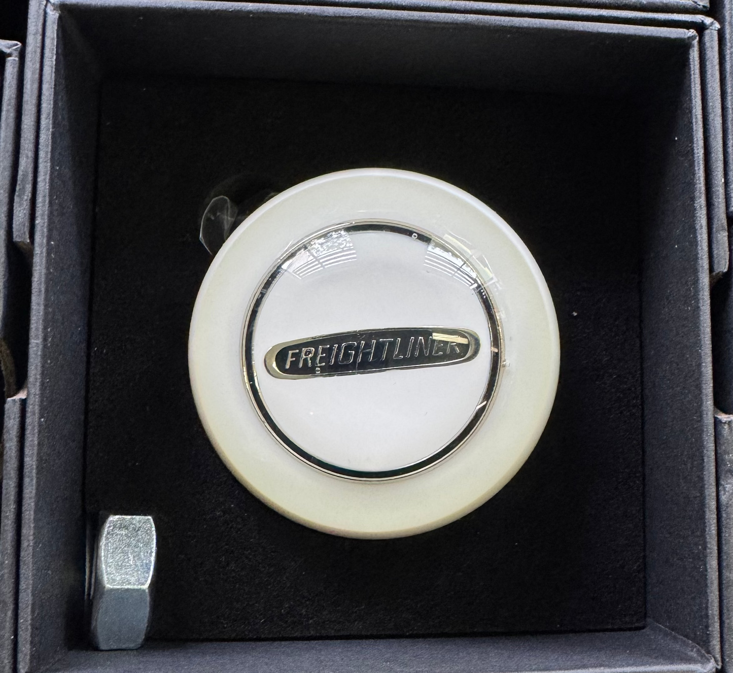 SALE - Freightliner White / White Face Gear Shift Knob