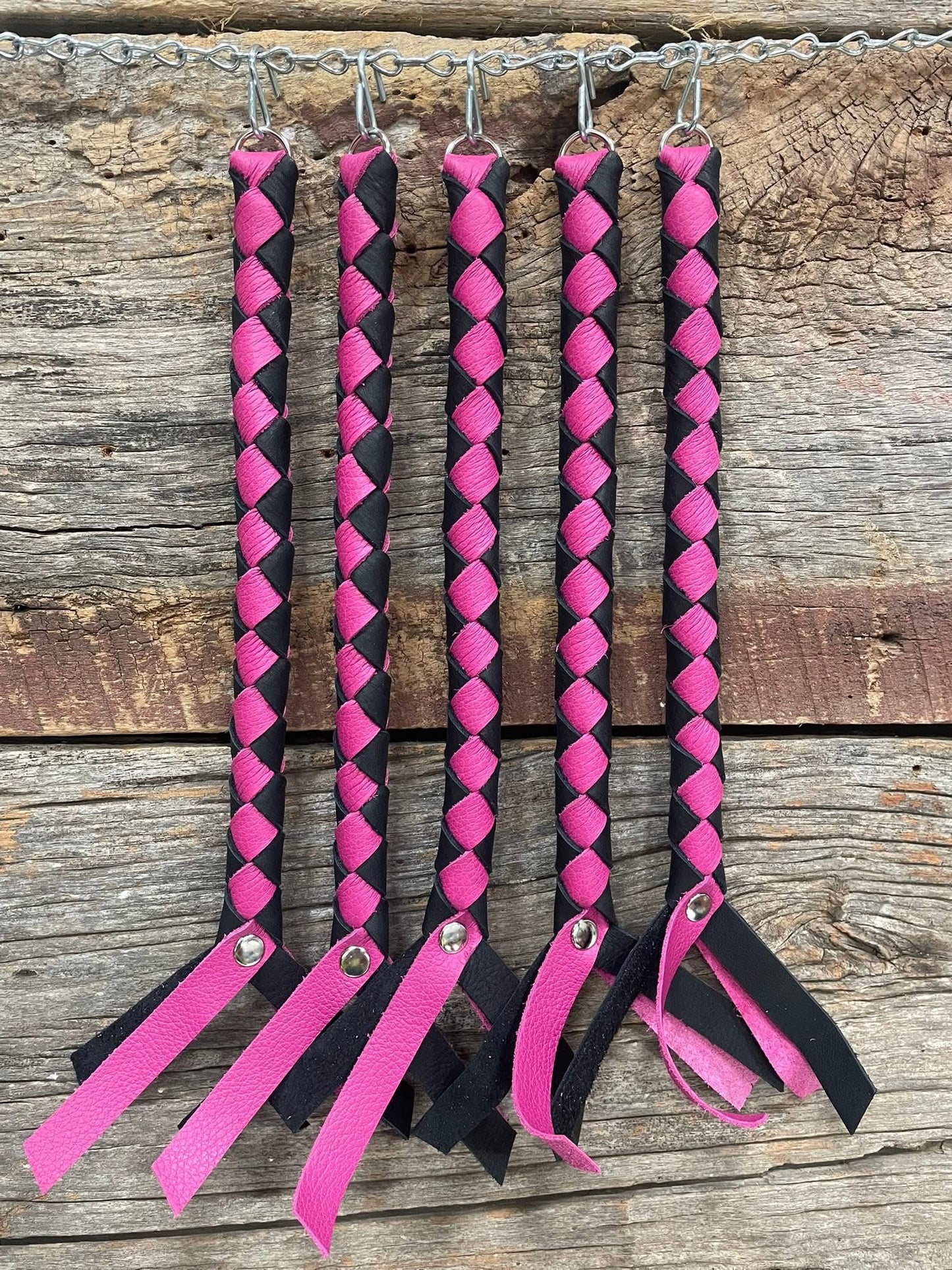 HH - Pink / Black Leather Horn Honker