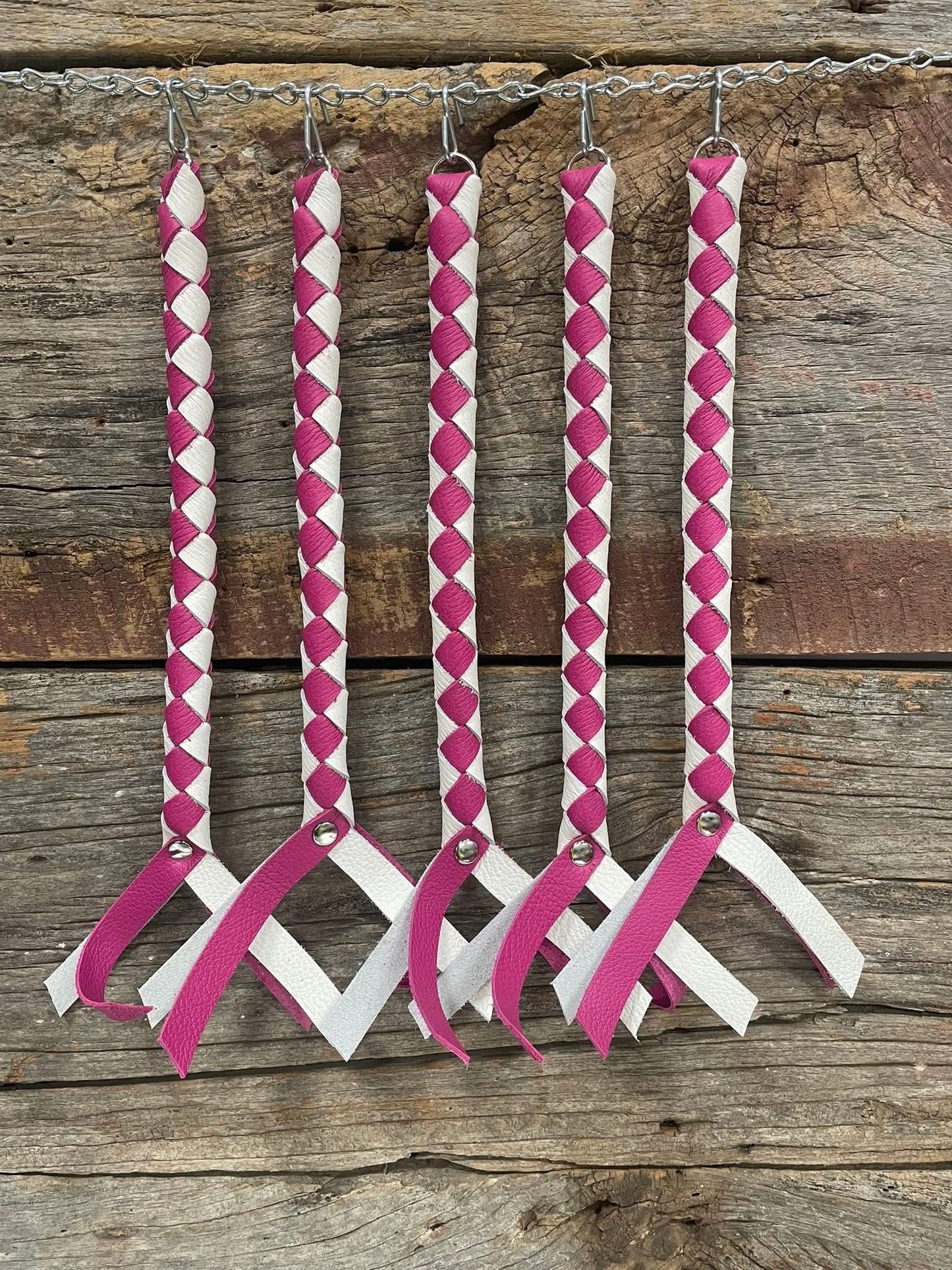 HH - Pink / White Leather Horn Honker