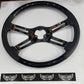 CS: Custom Black Glitter and Leather 4 Spoke Steering Wheel with complete hub kit