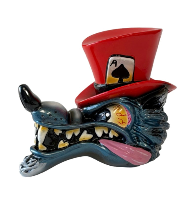 GS-WOR1: Red Wolf Hat Gear Shift Knob