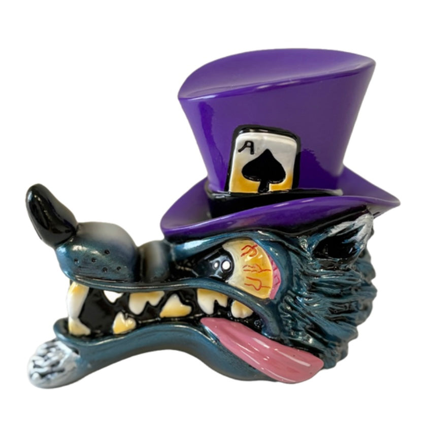 GS-WOP1: Purple Wolf Hat Gear Shift Knob