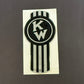 AACC - Kenworth Logo Black/Metallic silver Emblem Skin 2.5 Inch