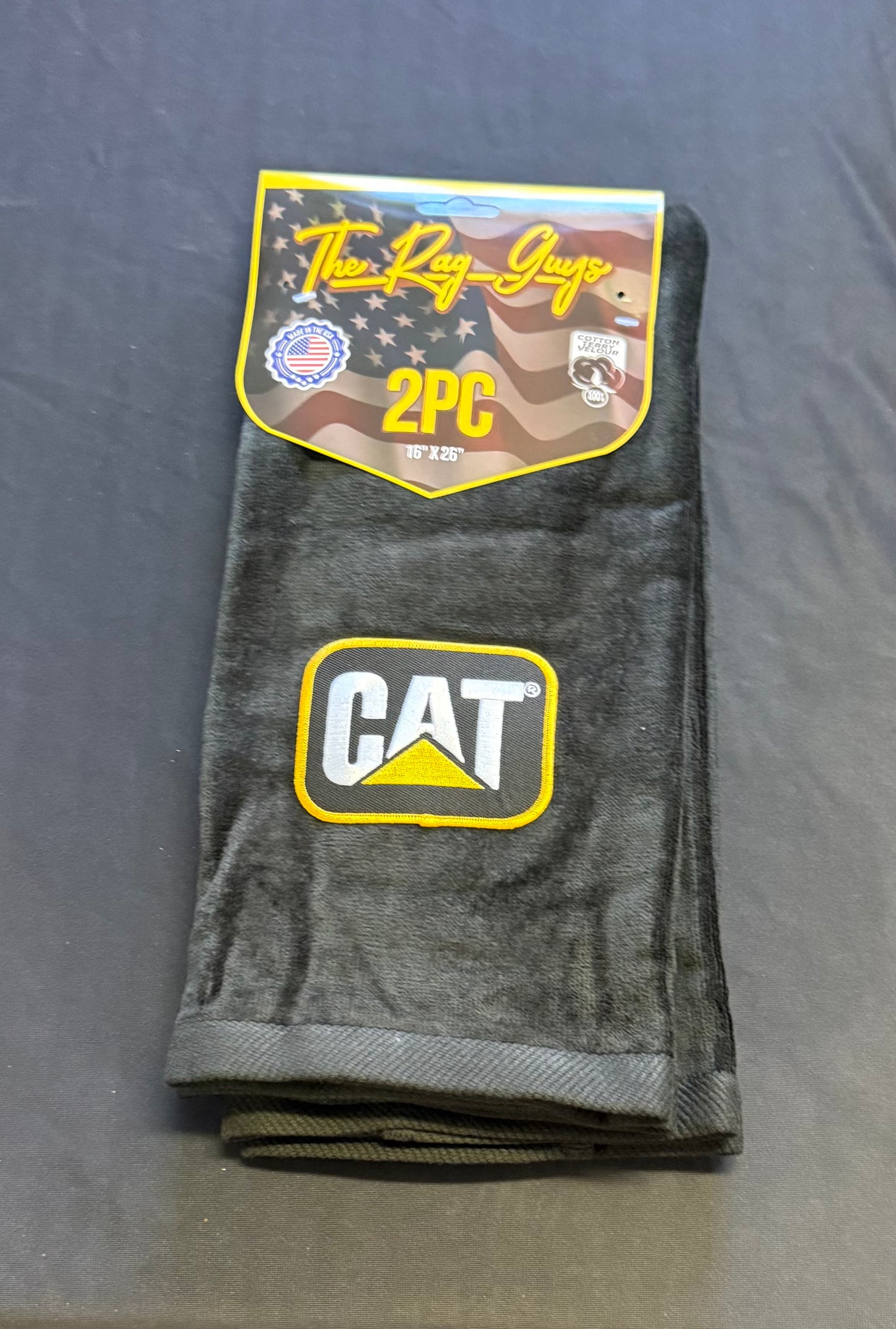 The Rag Guys - CABK-B1 - CAT Black Door/Rag Towels (set of 2)