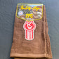 The Rag Guys - KWBR-R2 - KENWORTH Red Ol Skool Logo Brown Rag/Towel - Set Of 2
