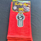 The Rag Guys - KWRD-B2 - KENWORTH Ol Skool Black Logo Red Rag/Towel - Set Of 2
