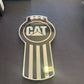 CK-EMKWO-BLKCAT: CAT Old Style Badge Emblem Chrome/Black