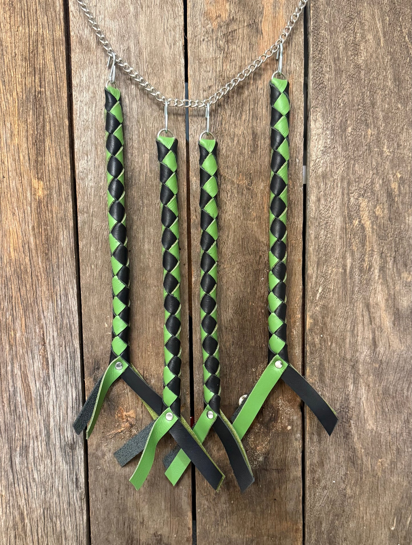 HH - Brighter Green / Black Leather Horn Honker